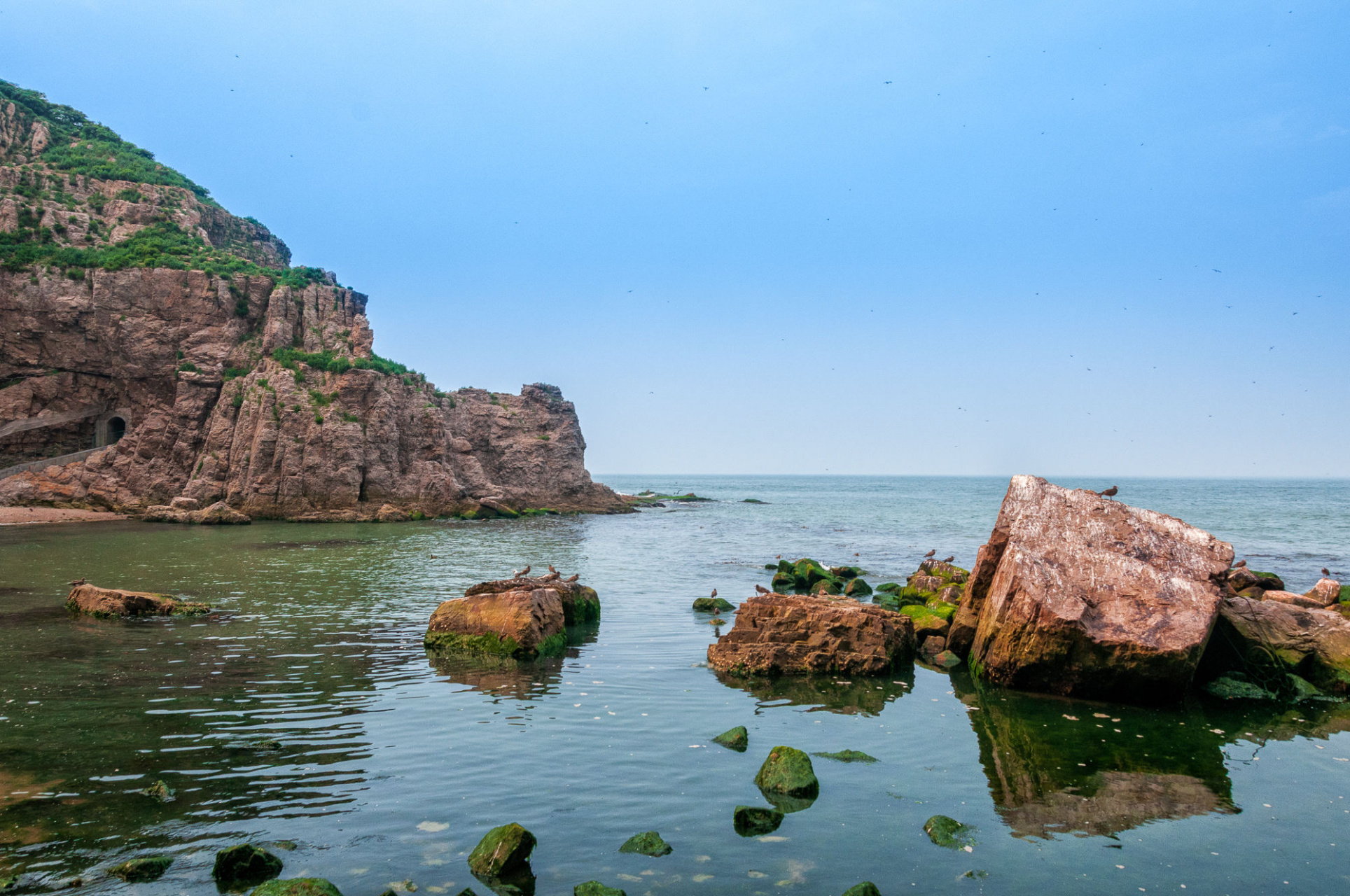 海驴岛上,山石景色神奇莫测.