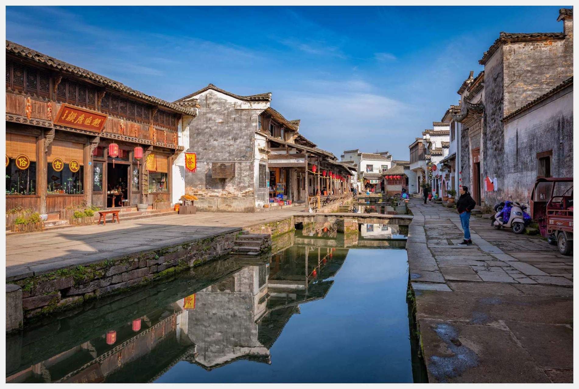 黄山市徽州唐模古村,始建于唐,发展于宋元,盛于明清,历史传说因其经济