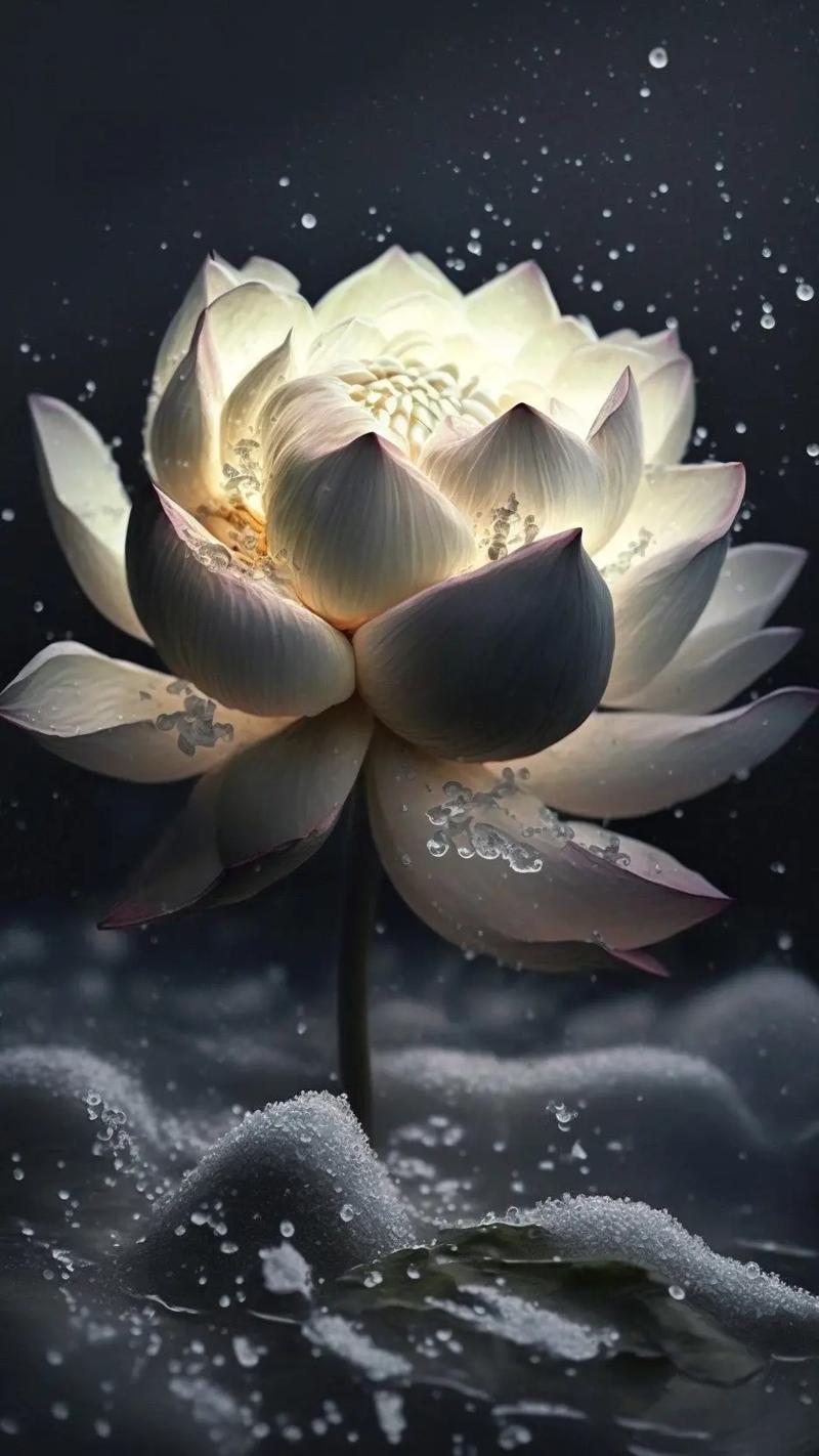 雨中的银莲花,闪闪亮亮