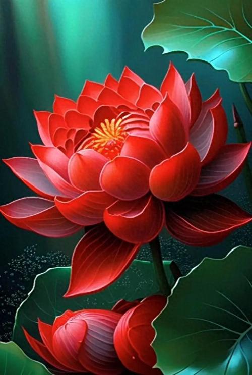 红莲花  它是一种美丽的花卉,寓意着女性的坚強和大无畏的精神.