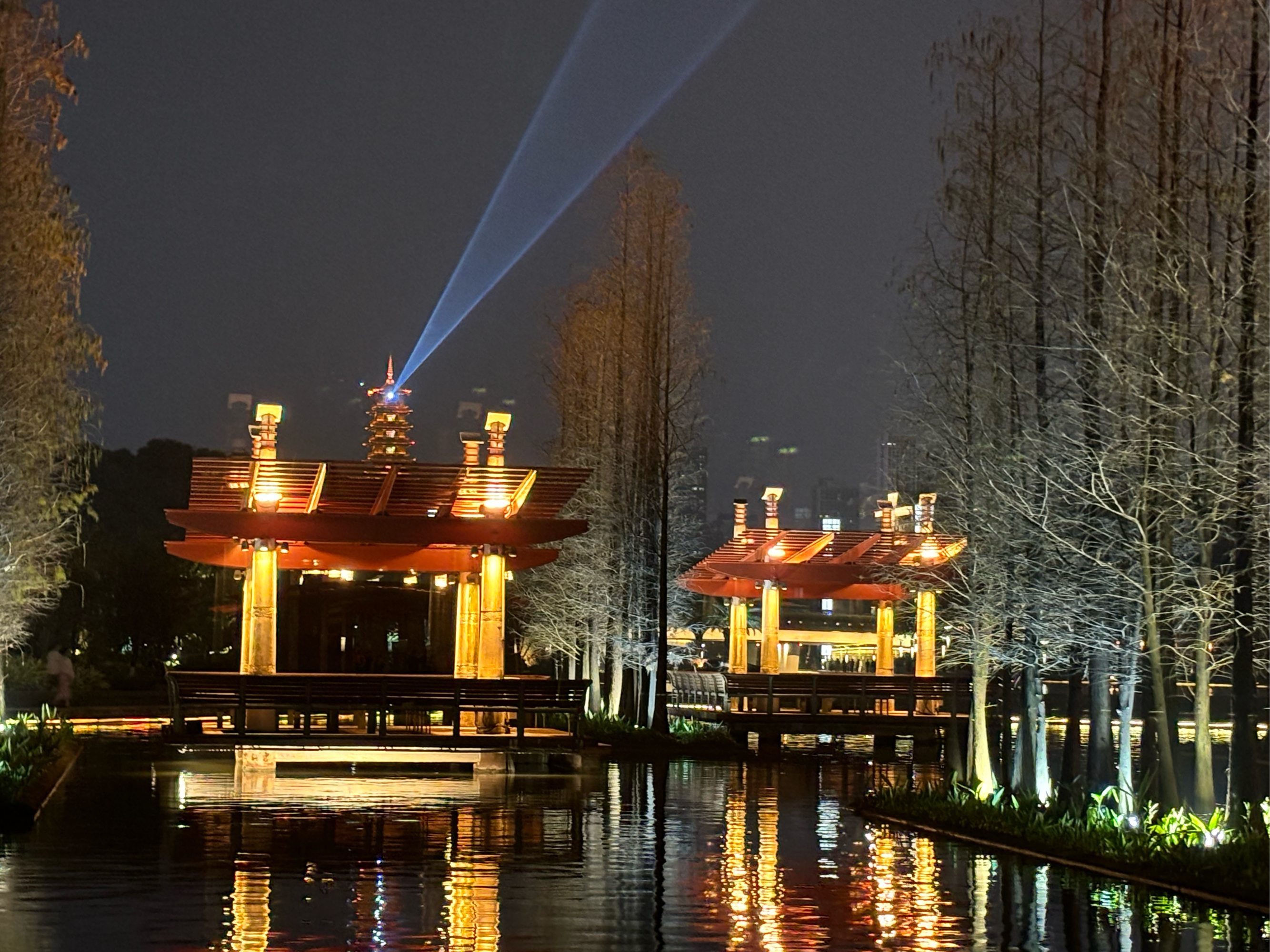 千灯湖夜景发朋友圈图片