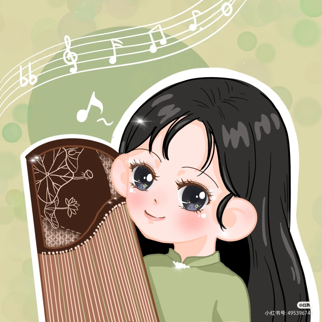 弹古筝头像古筝老师请来领