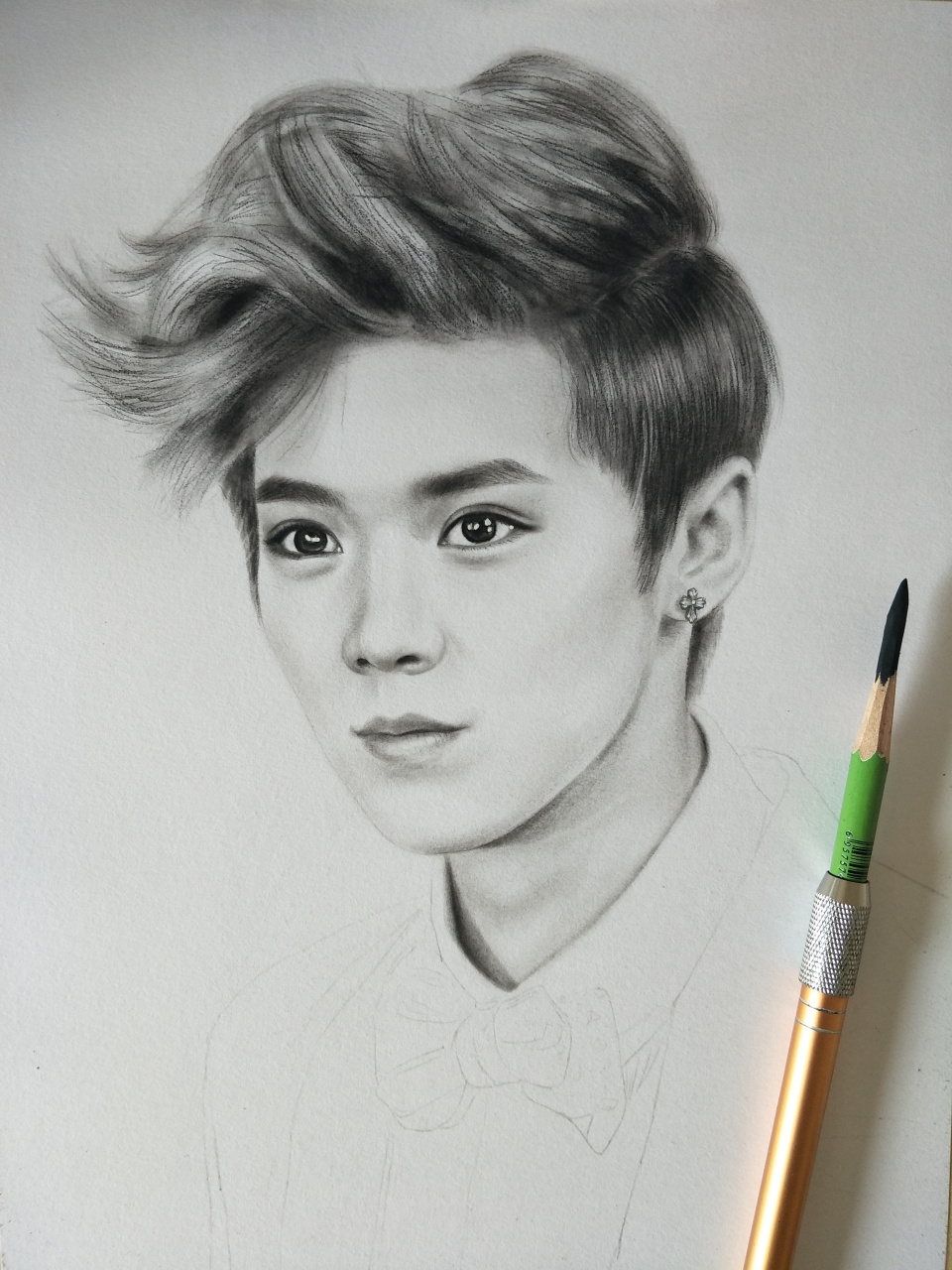 .绘画工具:炭笔,炭粉,擦笔,素描纸