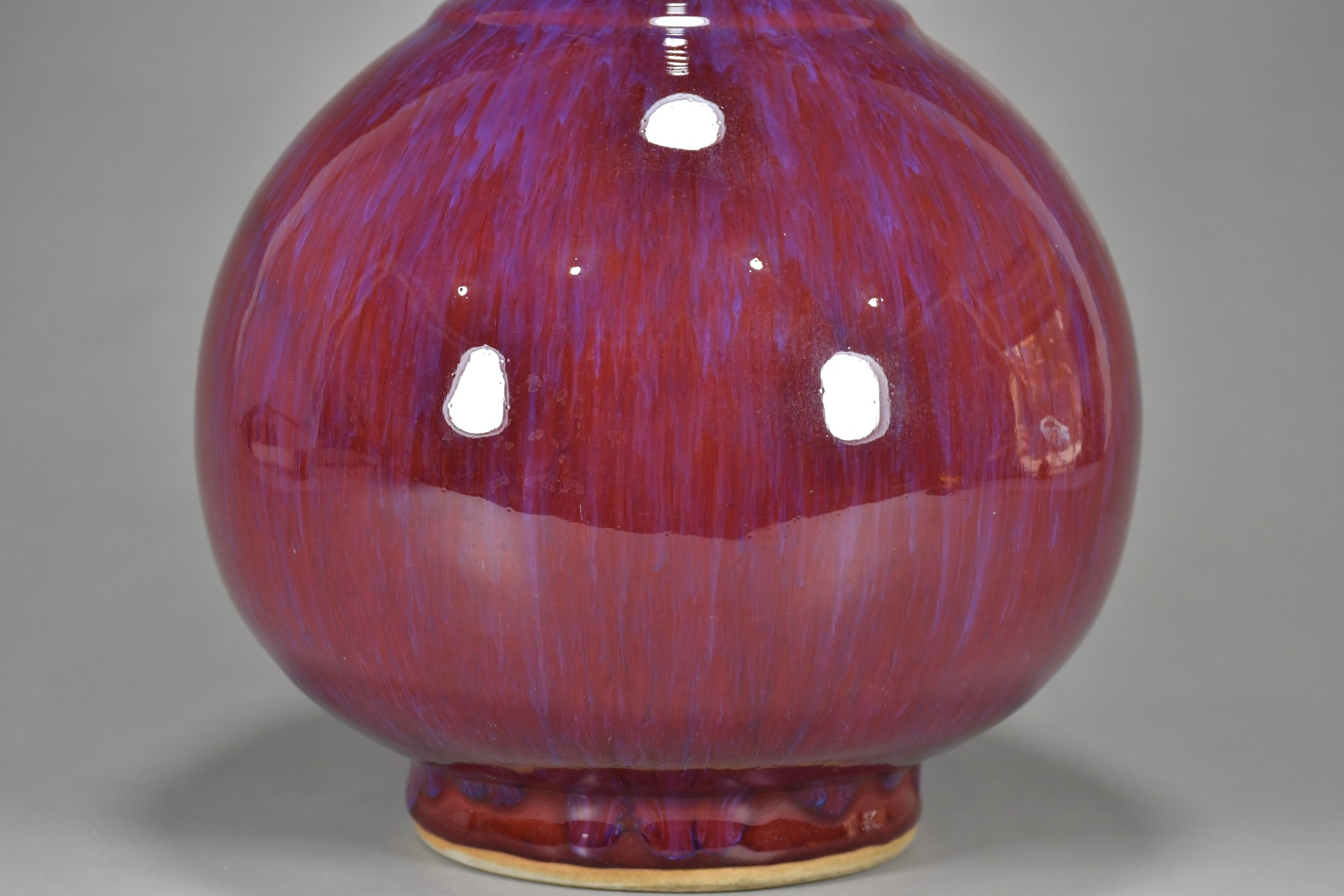 清 钧瓷窑变螺颈胆瓶 #古董古玩收藏# #盘盘老物件