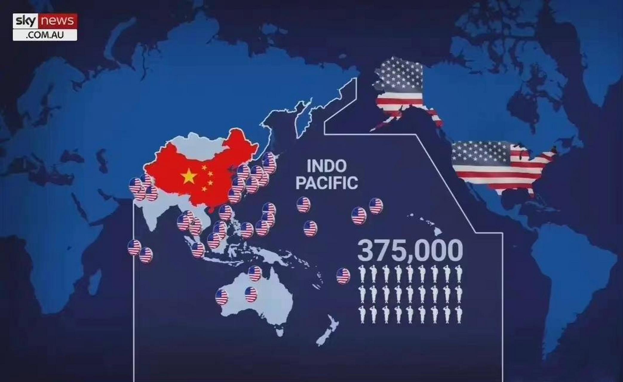 所以中国威胁就是"中国威胁美国37个军事基地和37.5万美军生命安全"?