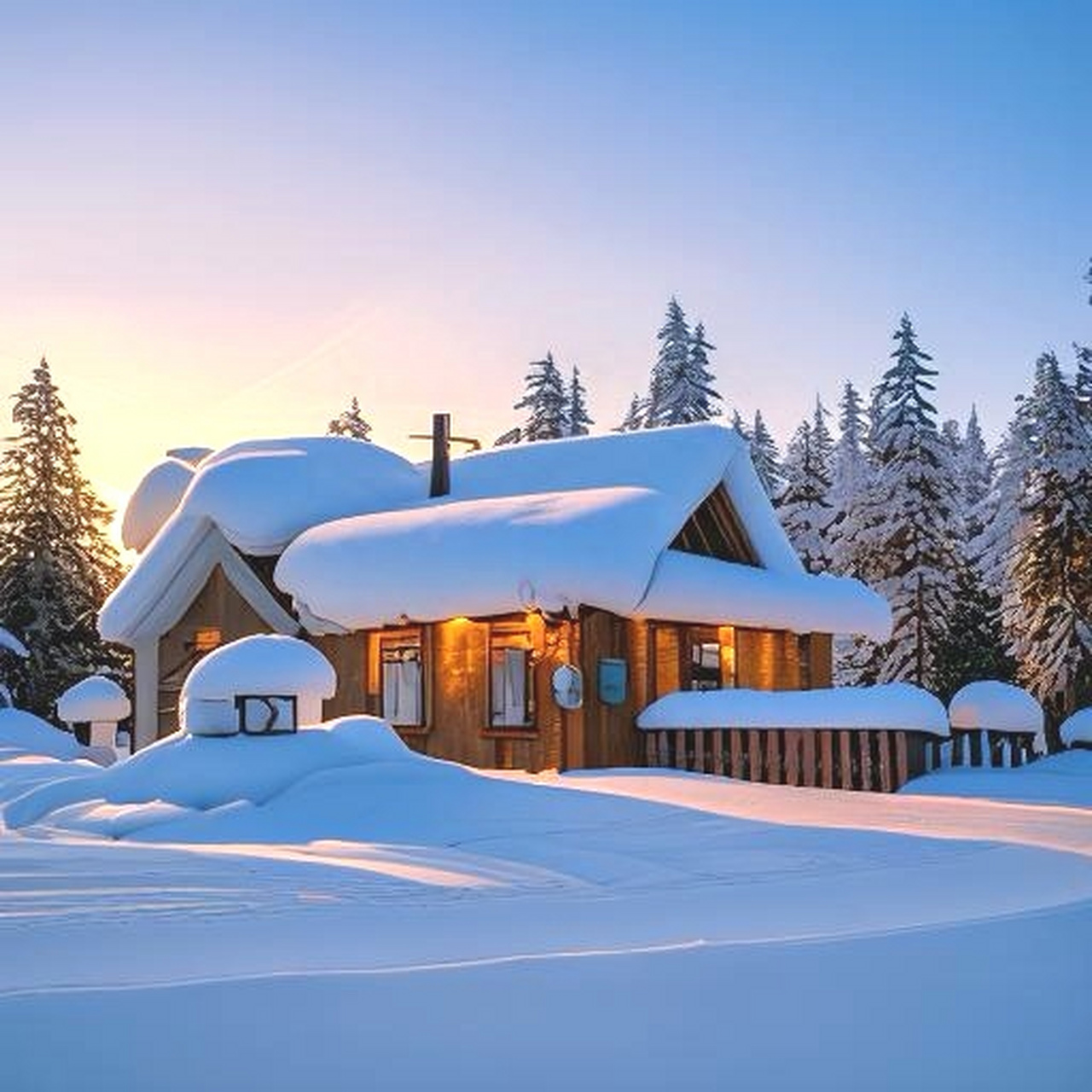 78冬日奇遇,与温暖小木屋邂逅78  7615在白雪皑皑的冬季,偶遇