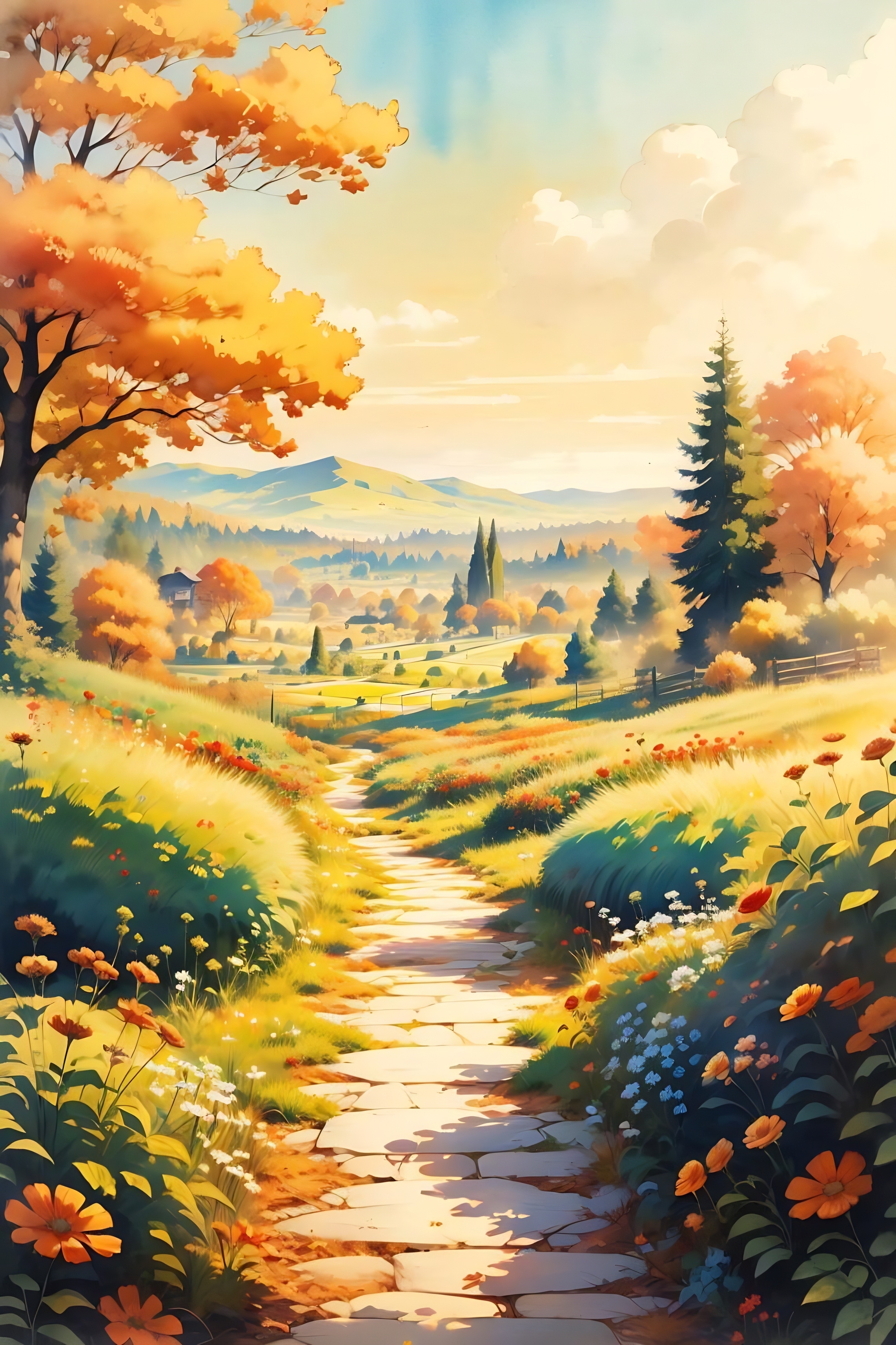 《水彩中的梦幻》#李心海#   在喧嚣的世界里,我常常寻觅一方宁静的