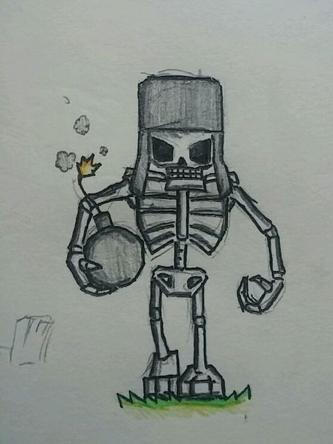 部落战的皇室战争绘画.