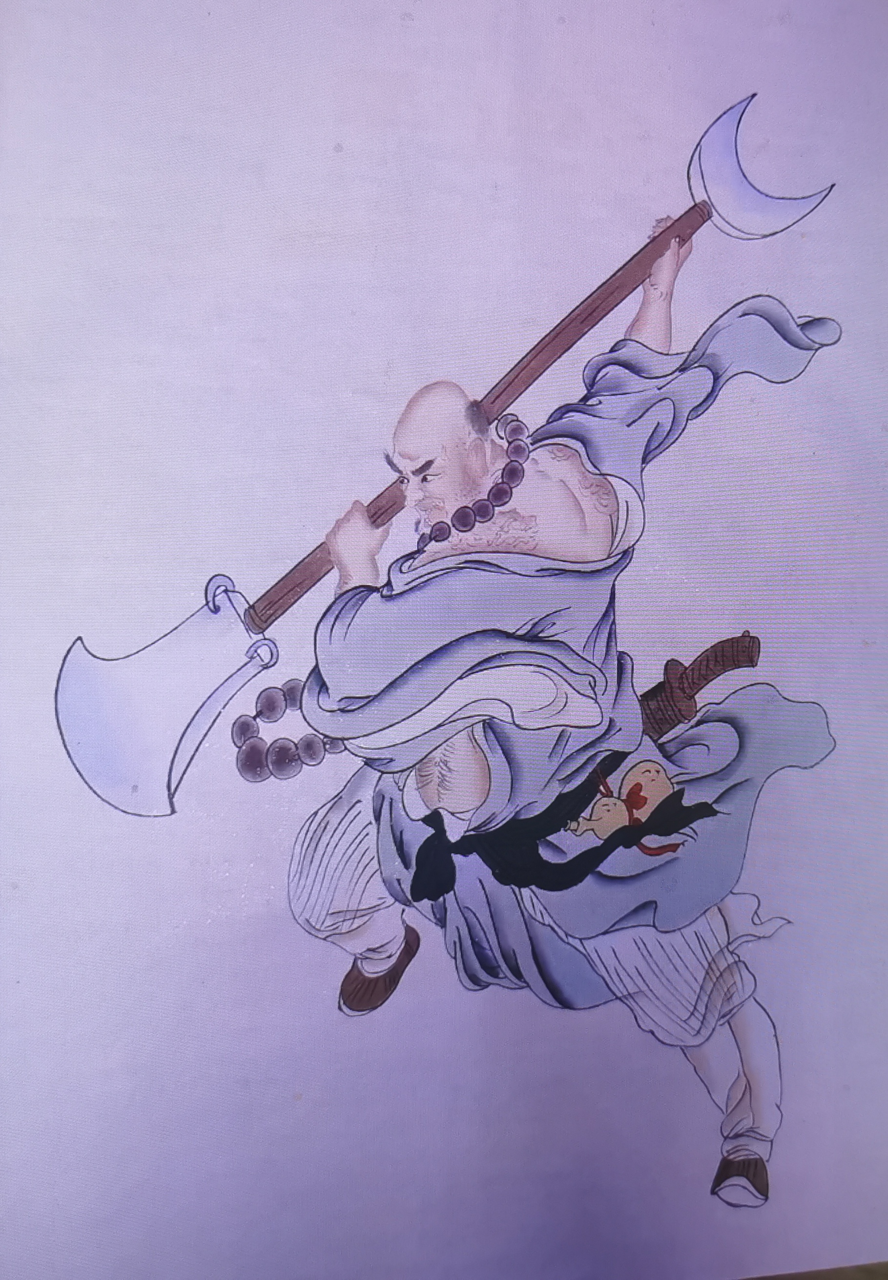 工笔画,水浒传.108将长卷之十一