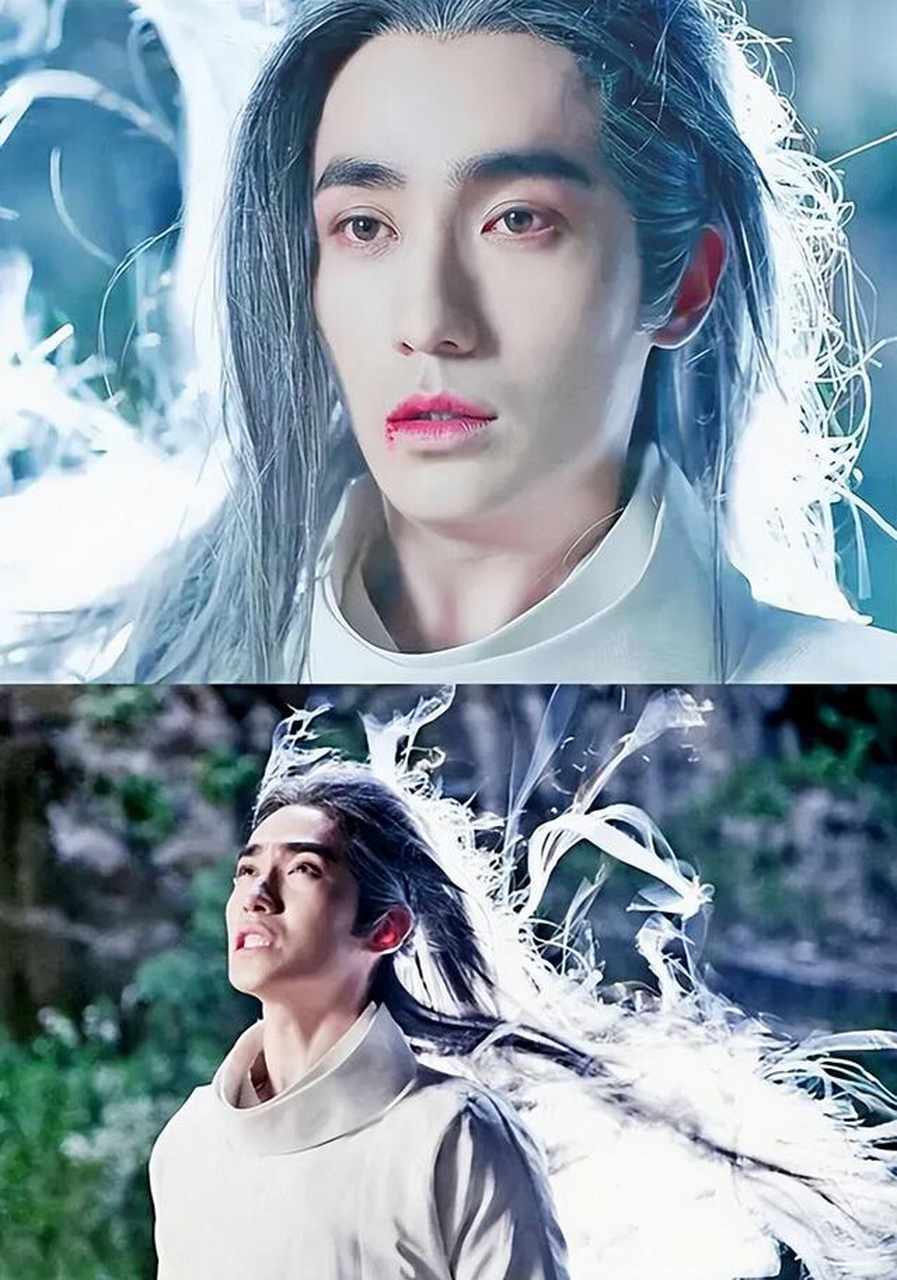 男明星古装白发造型# #檀健次相柳