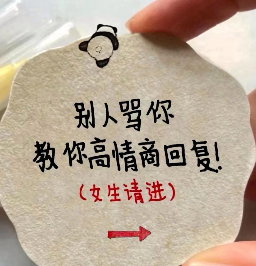 别人骂你教你高情商回复