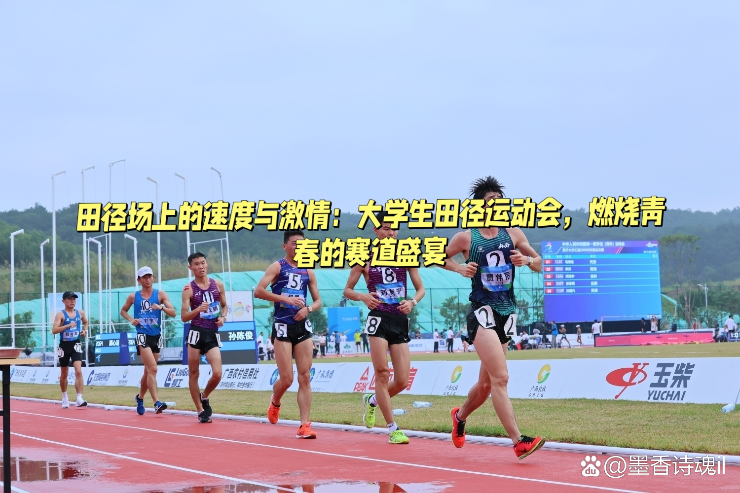 运动员们奋力拼搏，场上比拼激烈