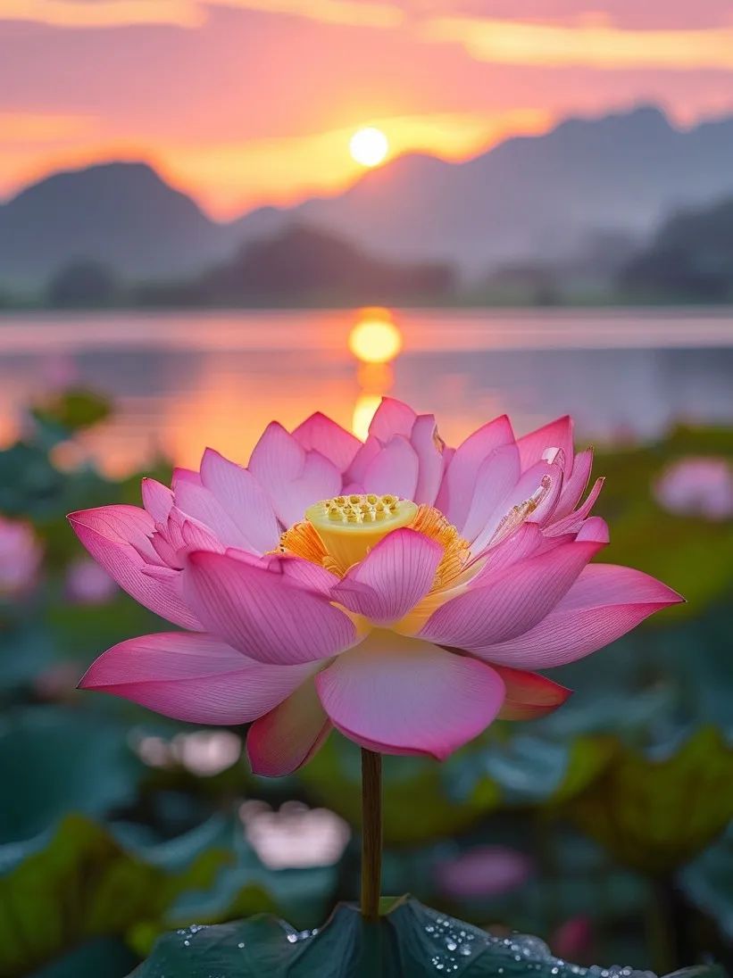 莲花生于於泥而不染 心安住于当下而不染 心能转于万境而不染 镜子照