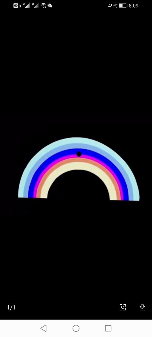 这中间的黑点看15秒,在看向天花板,疯狂眨眼就看见彩虹.我来试试吧!