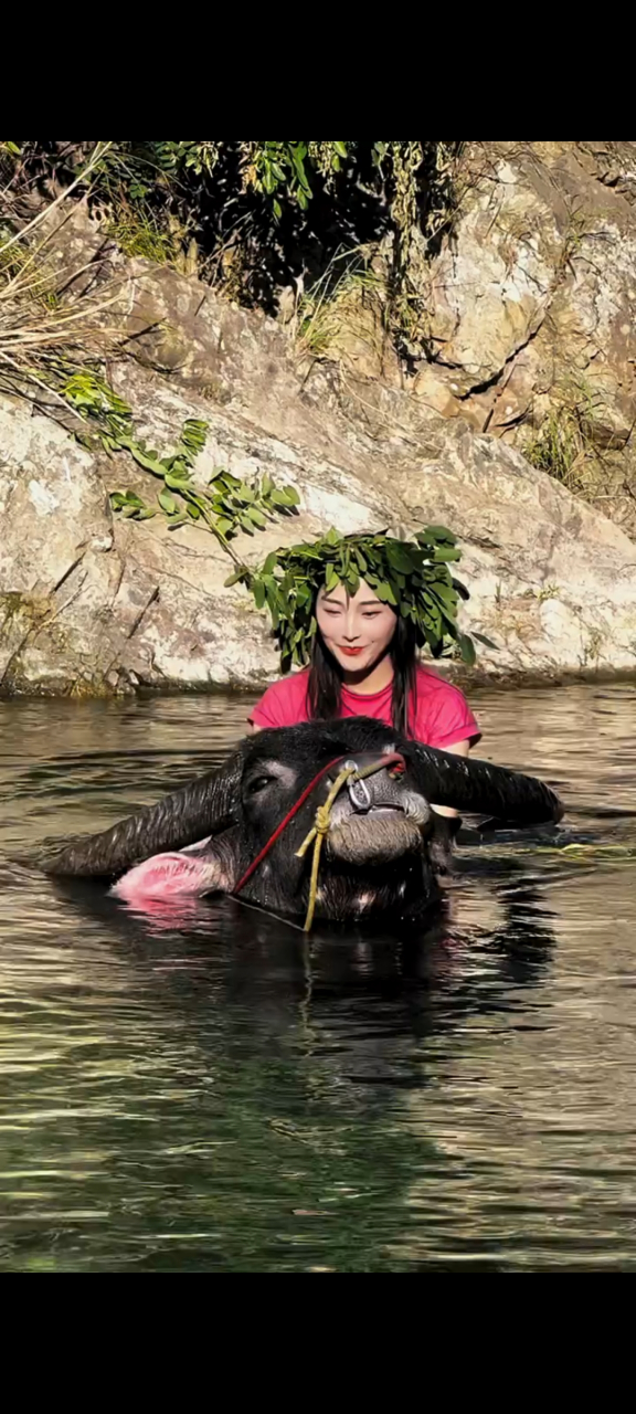 骑老水牛图片