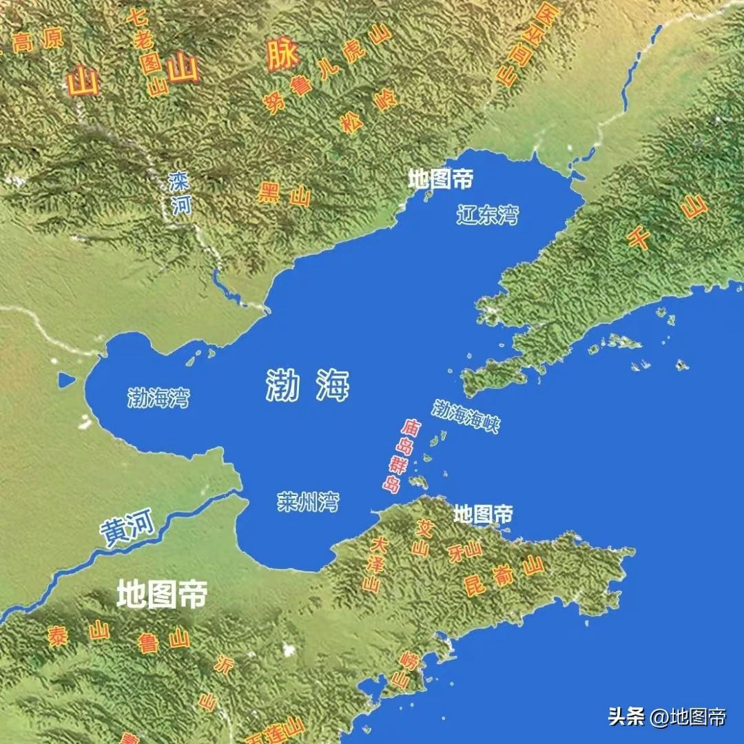 渤海湾海区图图片