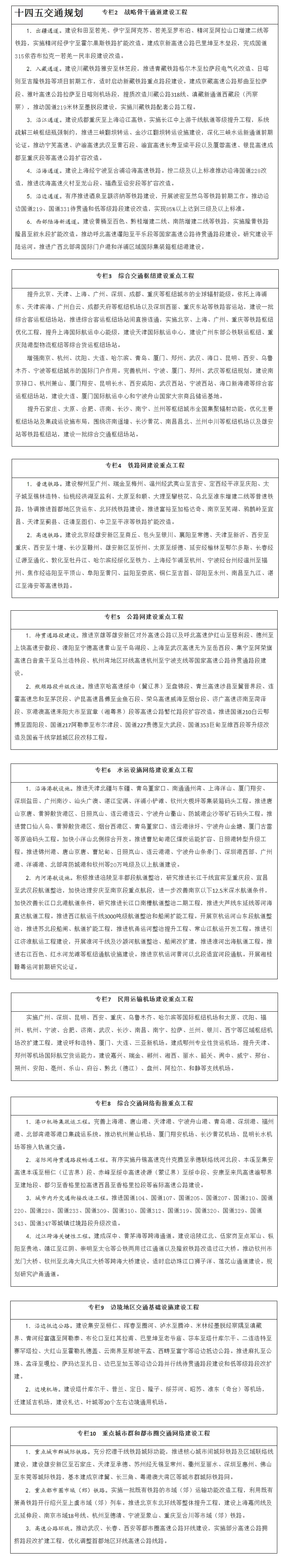 近日,国务院发布"十四五"现代综合交通运输体系发展规划,内容主要包括