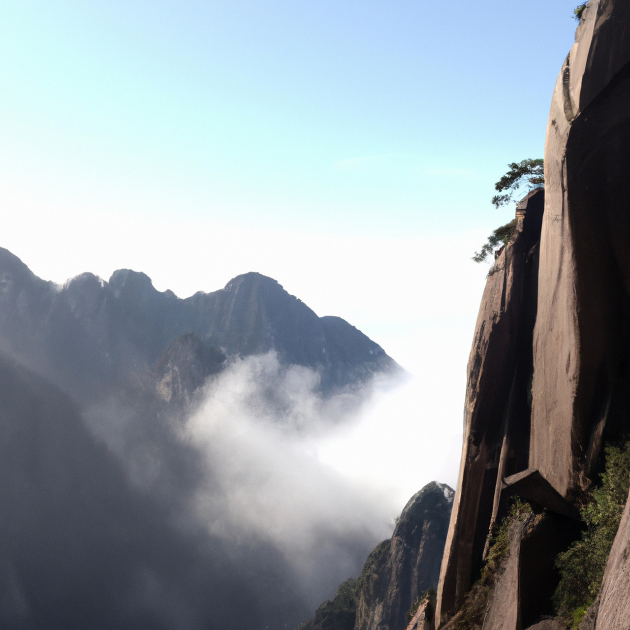 黄山是中国著名的山脉,位于安徽省黄山市境内.