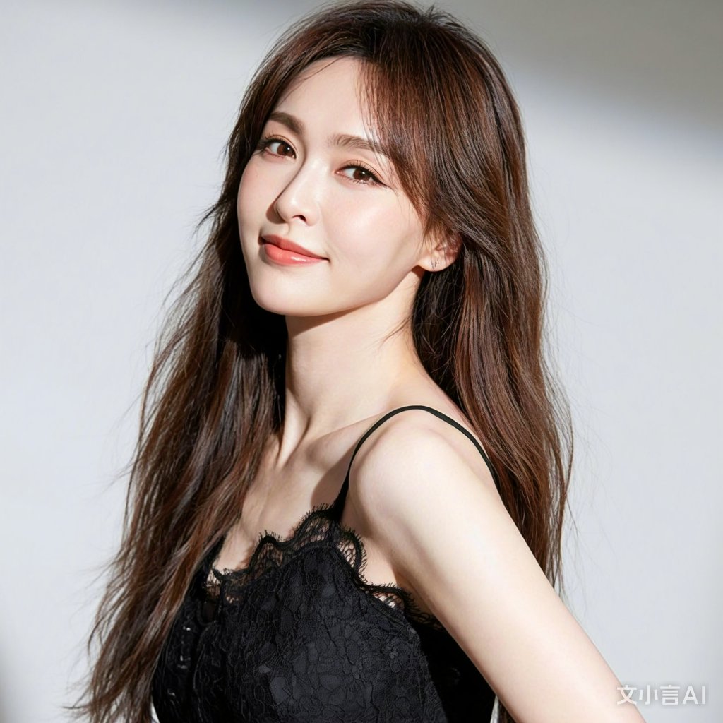 唐嫣身穿黑色蕾丝吊带裙,优雅迷人,散发着自信的魅力