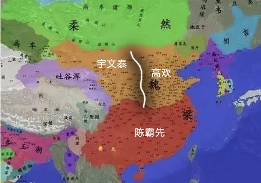 三国三雄:曹操,刘备,孙权 南北朝后期的三雄:宇文泰,高欢,陈霸先 在