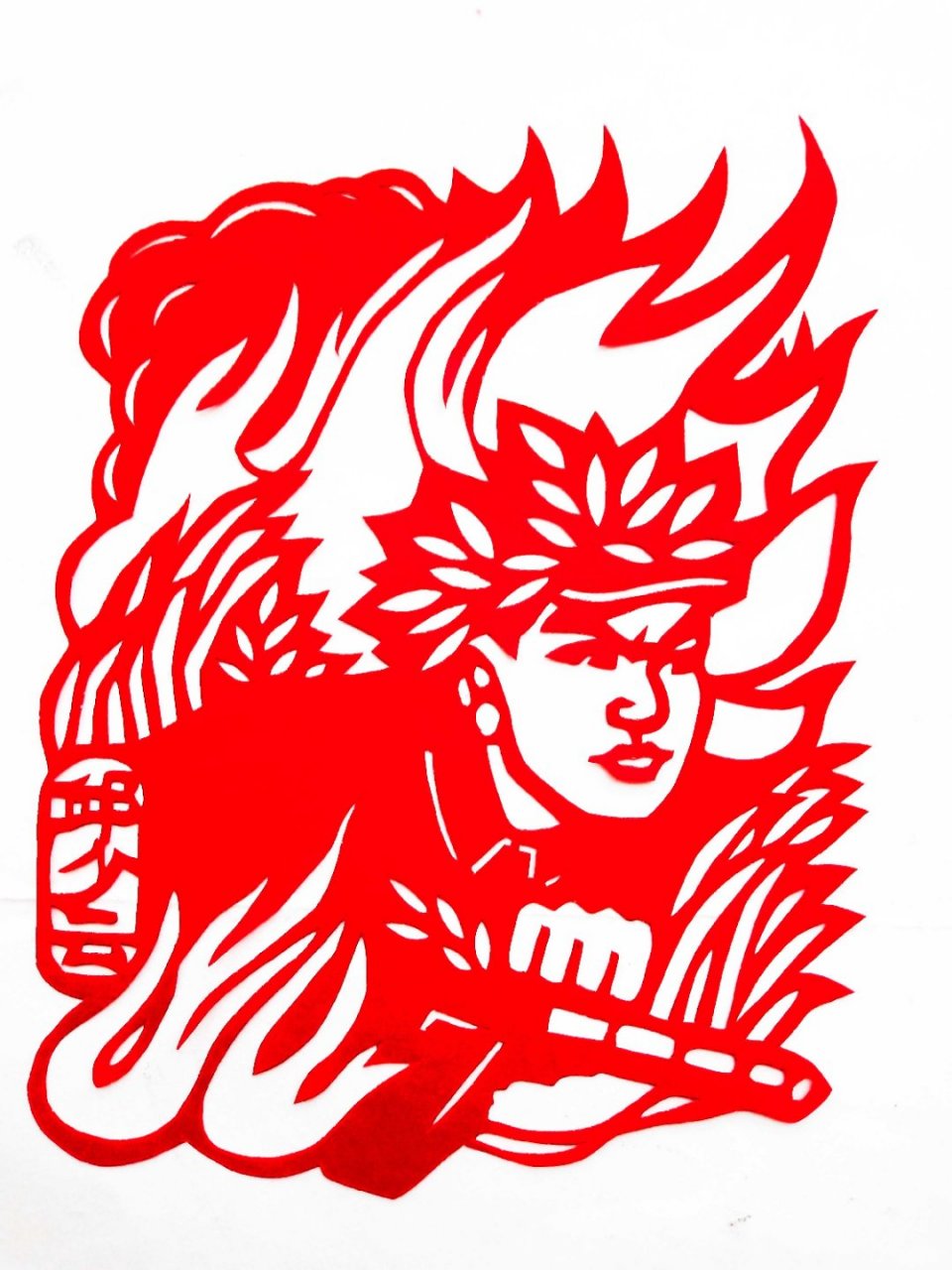 红色革命英雄人物邱少云新款剪纸窗花学校单位爱国教育传统纯手工