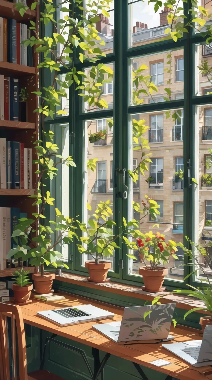 每日清晨,阳光洒落,绿叶摇曳生姿,心情随之明朗