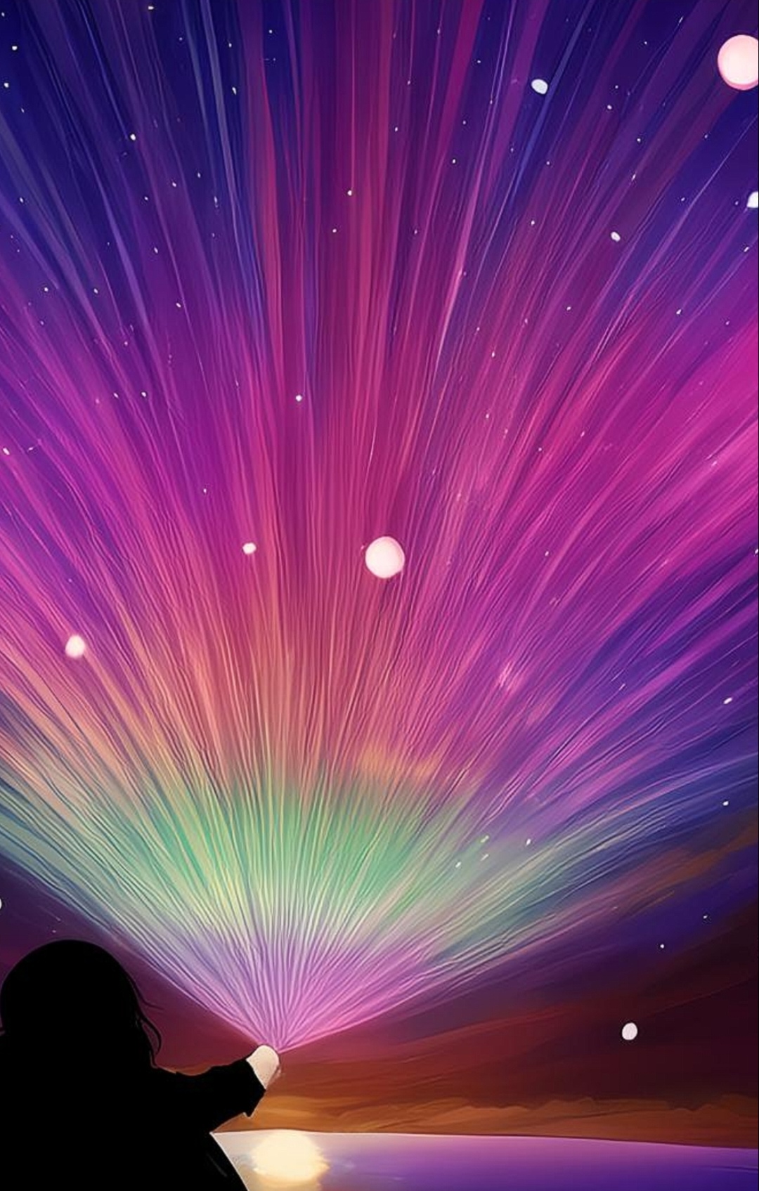 夜幕降临,星空璀璨.仰望这片紫粉交织的梦境,仿佛走进童话的奇幻世界.