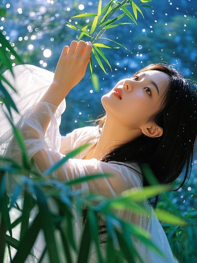 于此,心随竹静,情随雪化