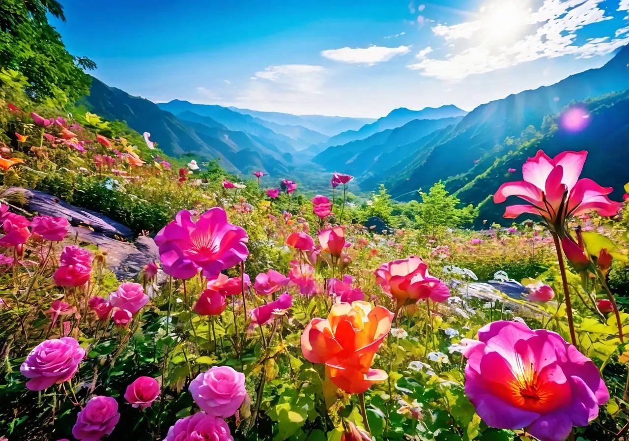 每一朵绽放都是自然的诗,我在花丛深处,感受着生命的热烈与温柔,心中