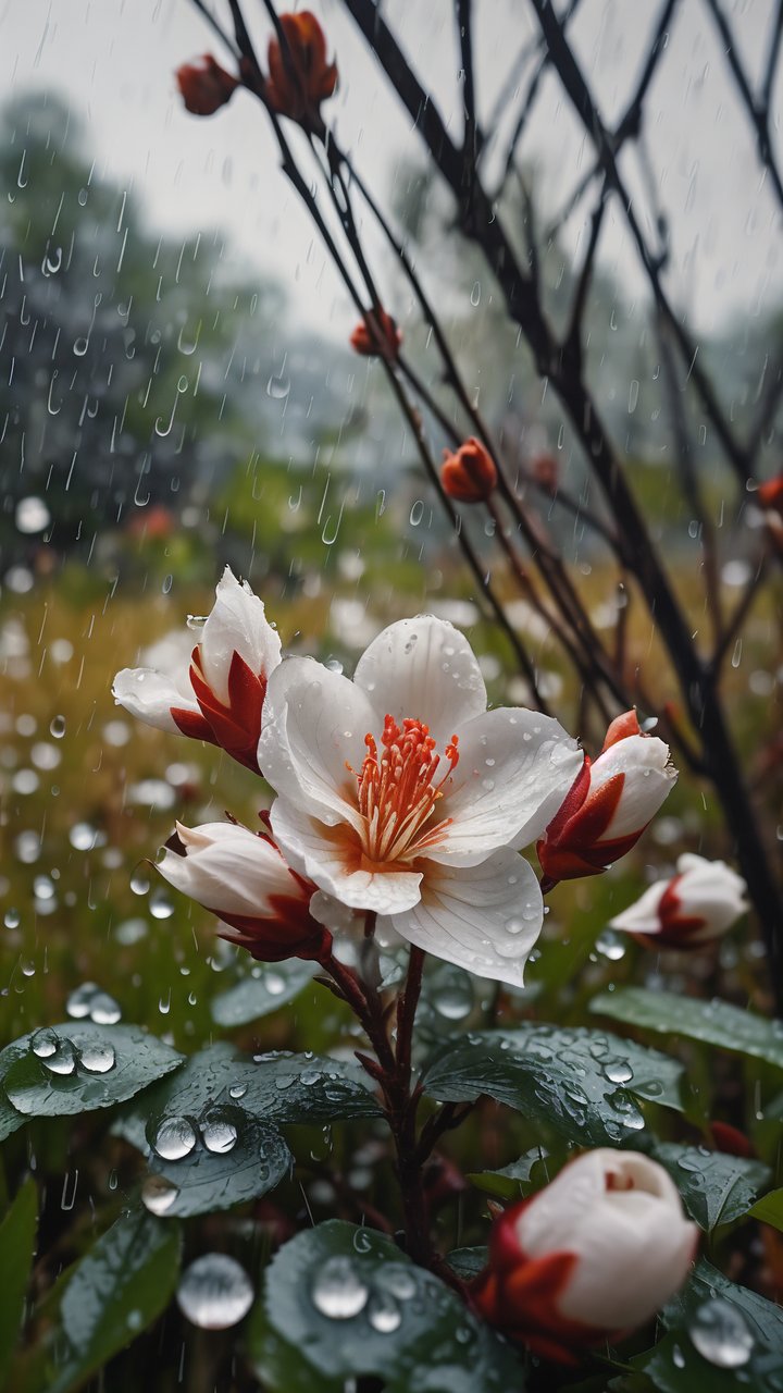 雨打梨花深闭门,忧愁难挡情何限.一树梨花一溪月,不知今夜属何人?