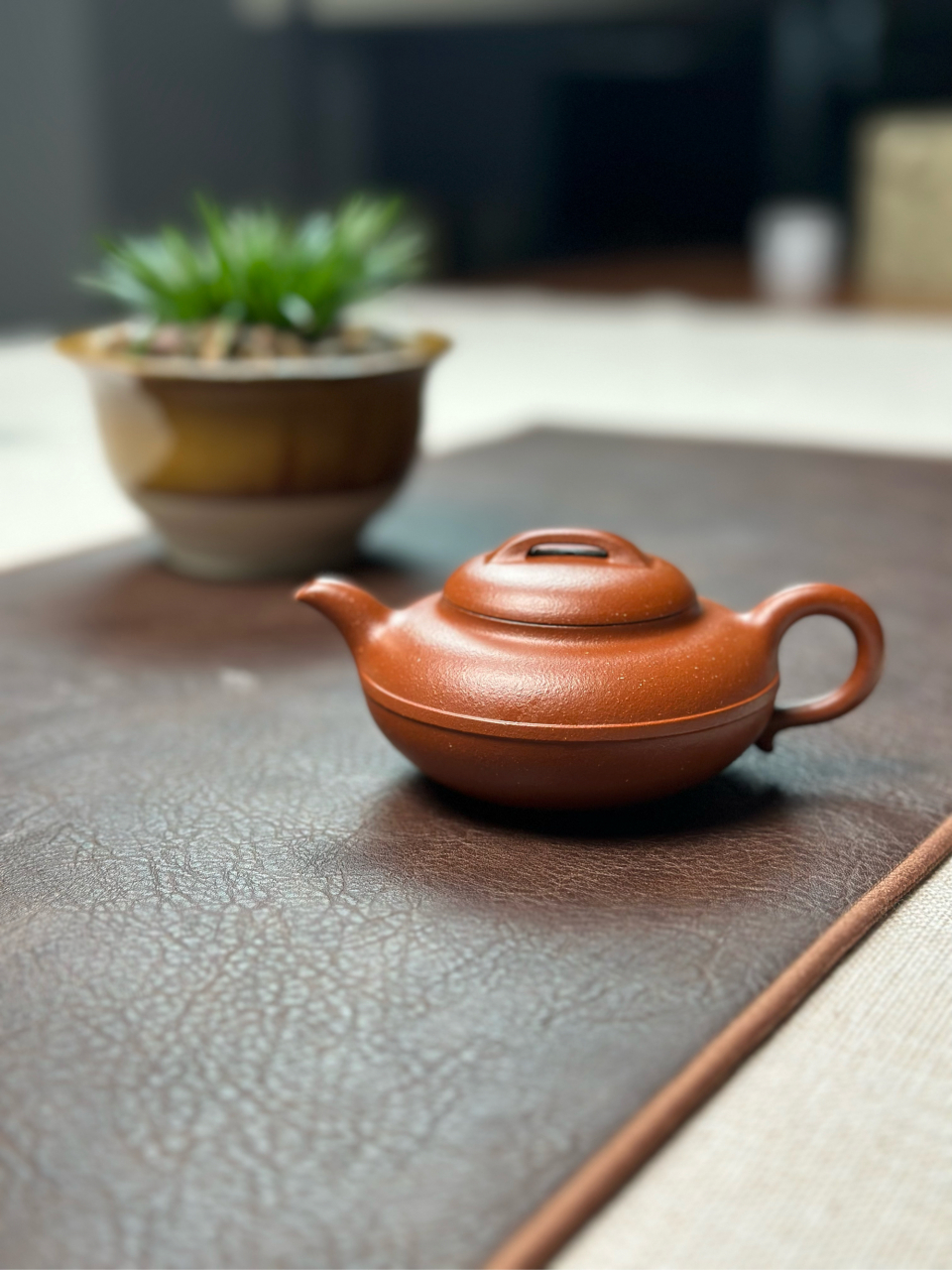 91泥塑的精灵,徐桓静老师的朱泥 线圆紫砂壶,被我捡到了!