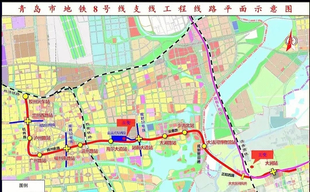 备受胶州市民关注的青岛八号线支线地铁,不能直达青岛五四广场了.