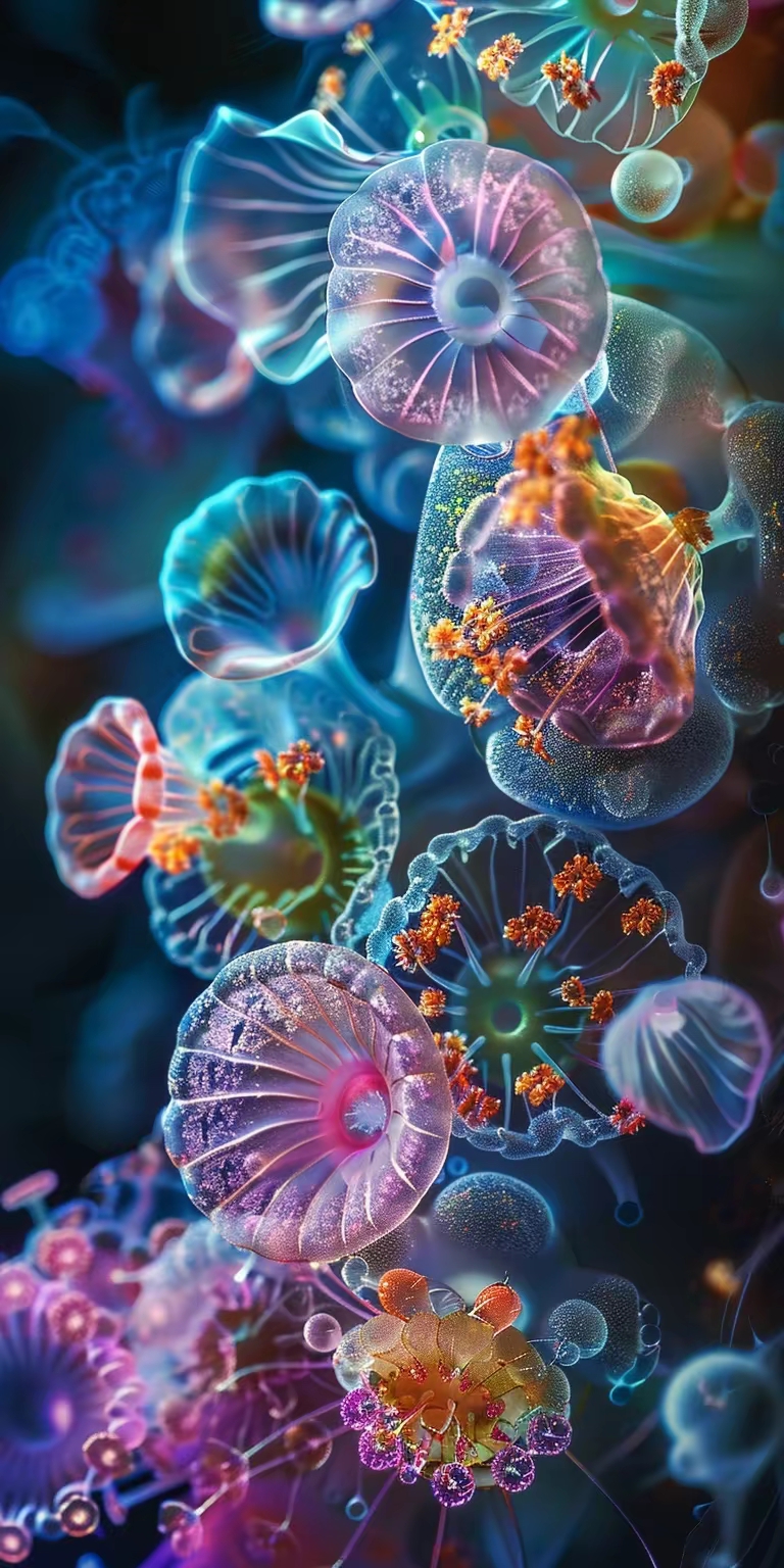 水母,如诗如画,在这片梦境中轻舞飞扬.