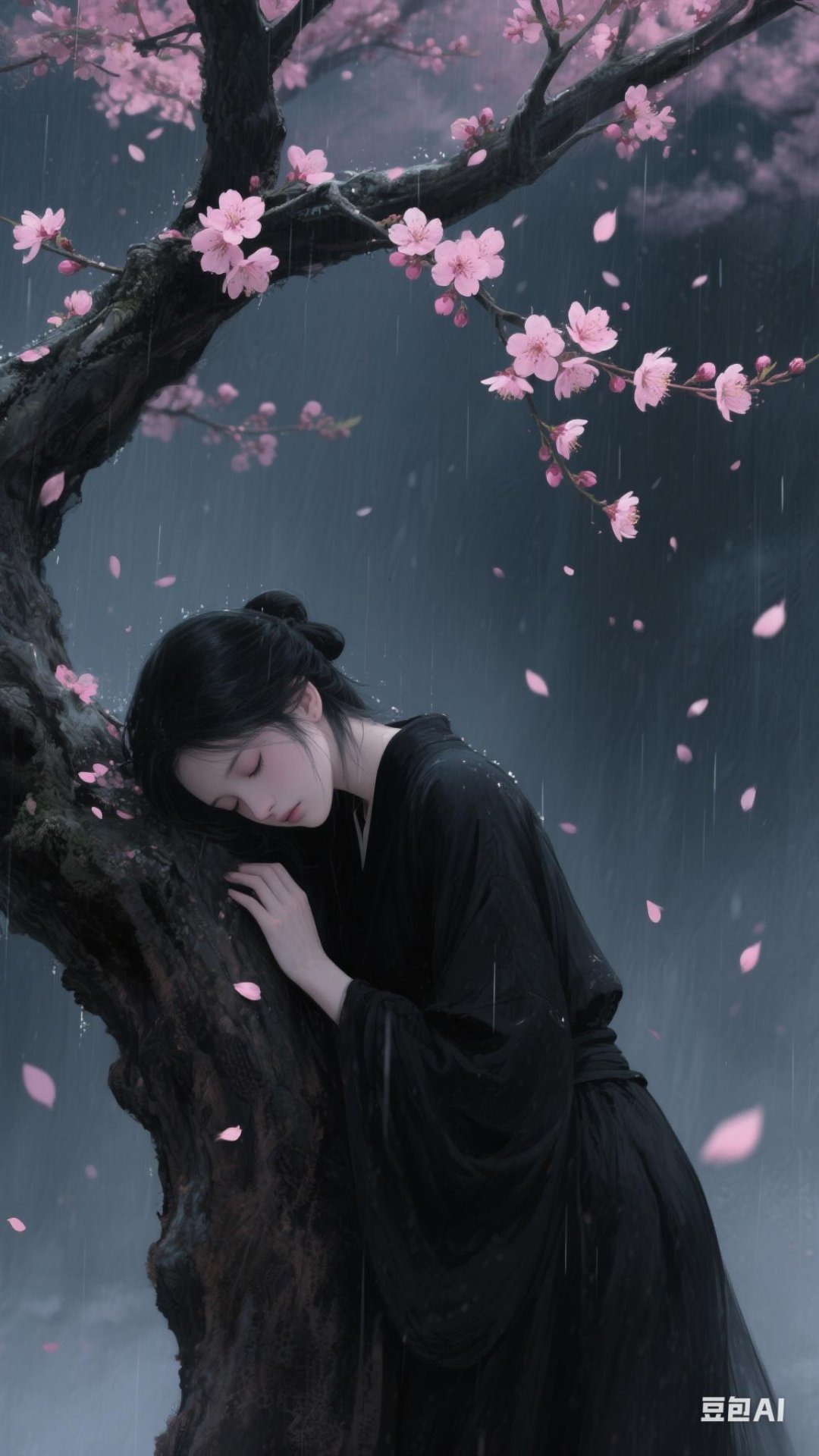 雨中赏樱,浪漫如画