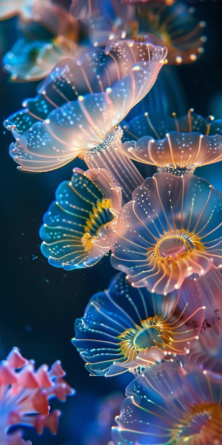 水母,如诗如画,在这片梦境中轻舞飞扬.