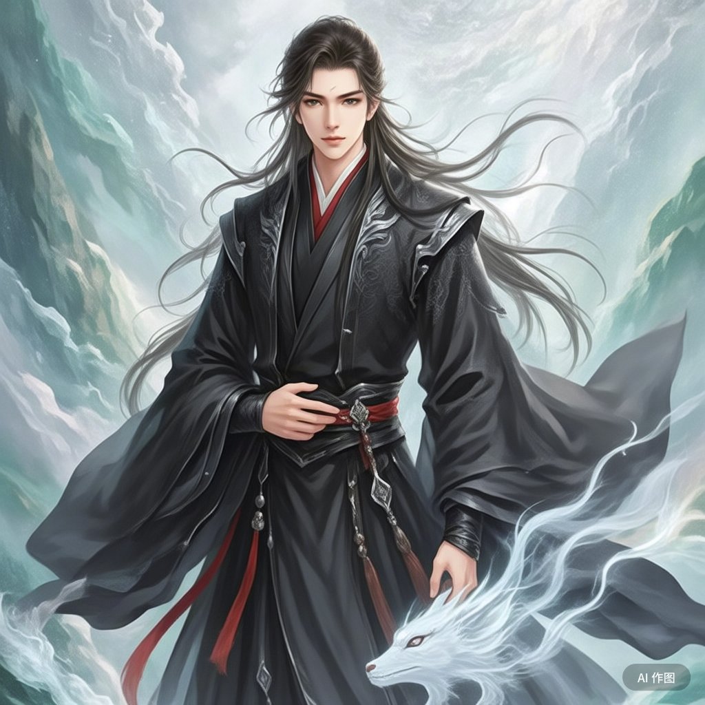 与神兽相伴,云端之上,尽展潇洒风姿.