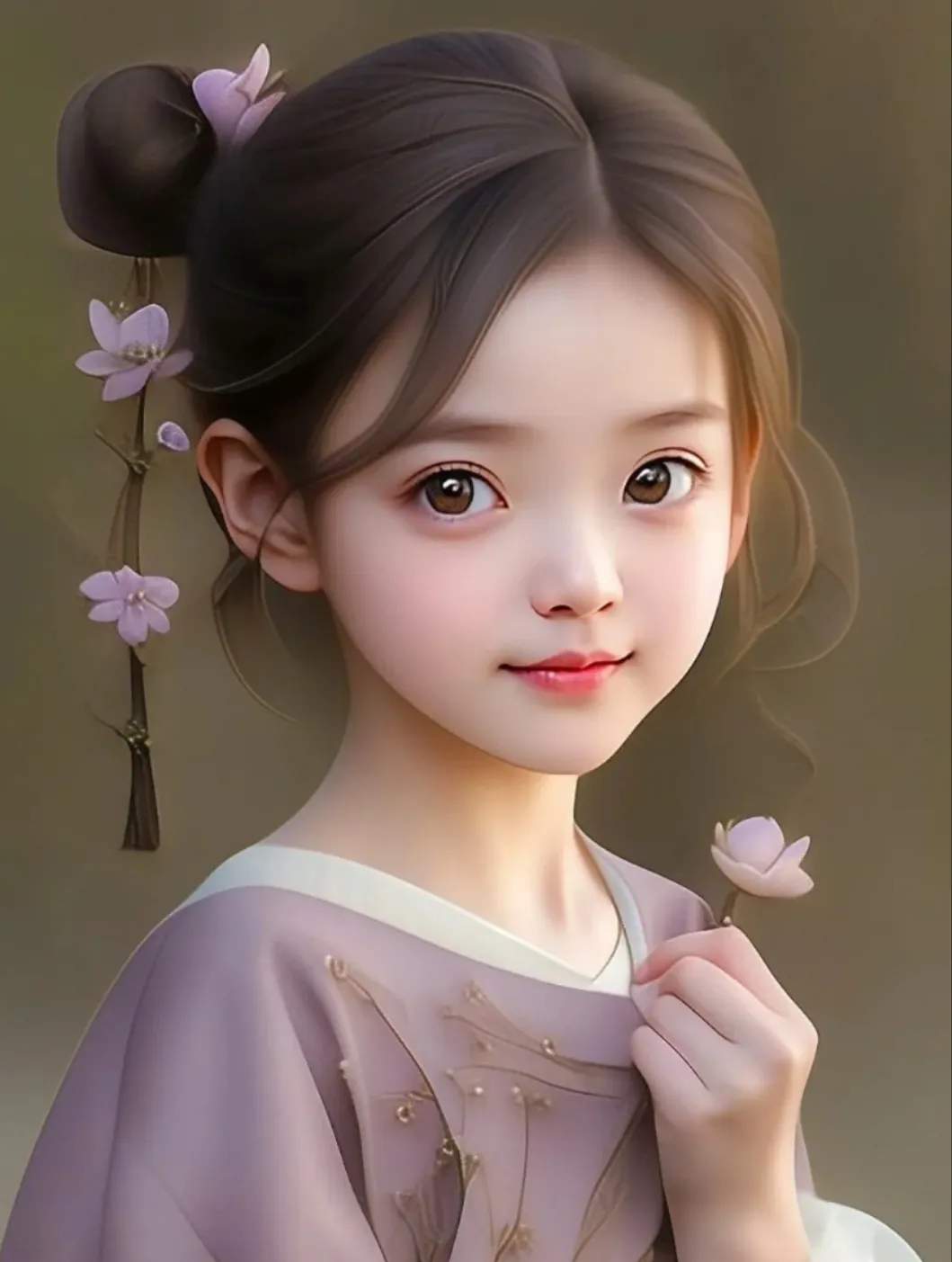 她纯真无邪的样子让人感到无比温馨和美好.