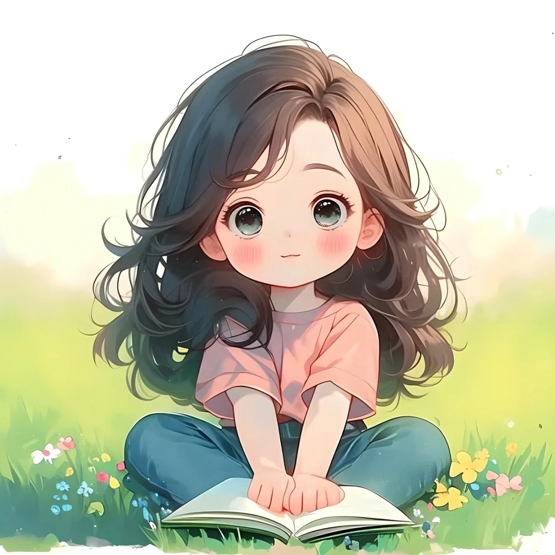 绿茵草地上,女孩双手合十,憧憬着,期待着.