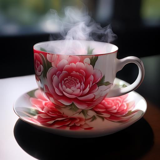 此刻,心随花动,情随茶暖.