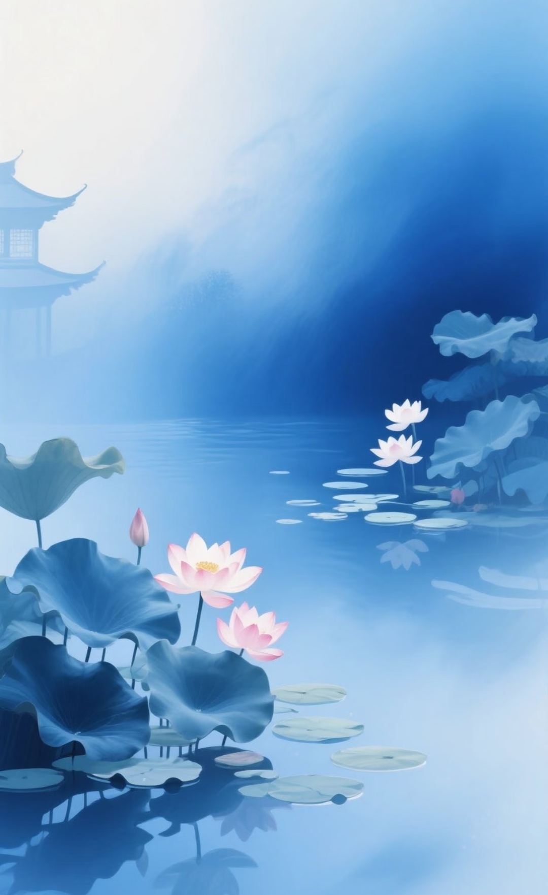 水墨荷花,一池清凉夏凉之意,迎面袭来……