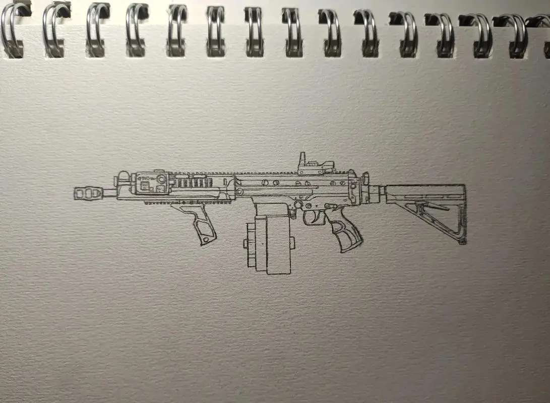 m416乌木金纹怎么画图片