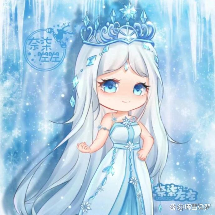 冬日精灵,降临雪境,冰蓝眼眸,闪烁着冬天的气息 冰公主寒冰晶