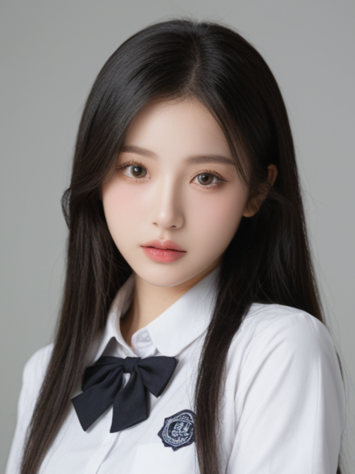 校花浙江大学计算机学院校花校园白衬衫女孩领结美女明星头像图片穿