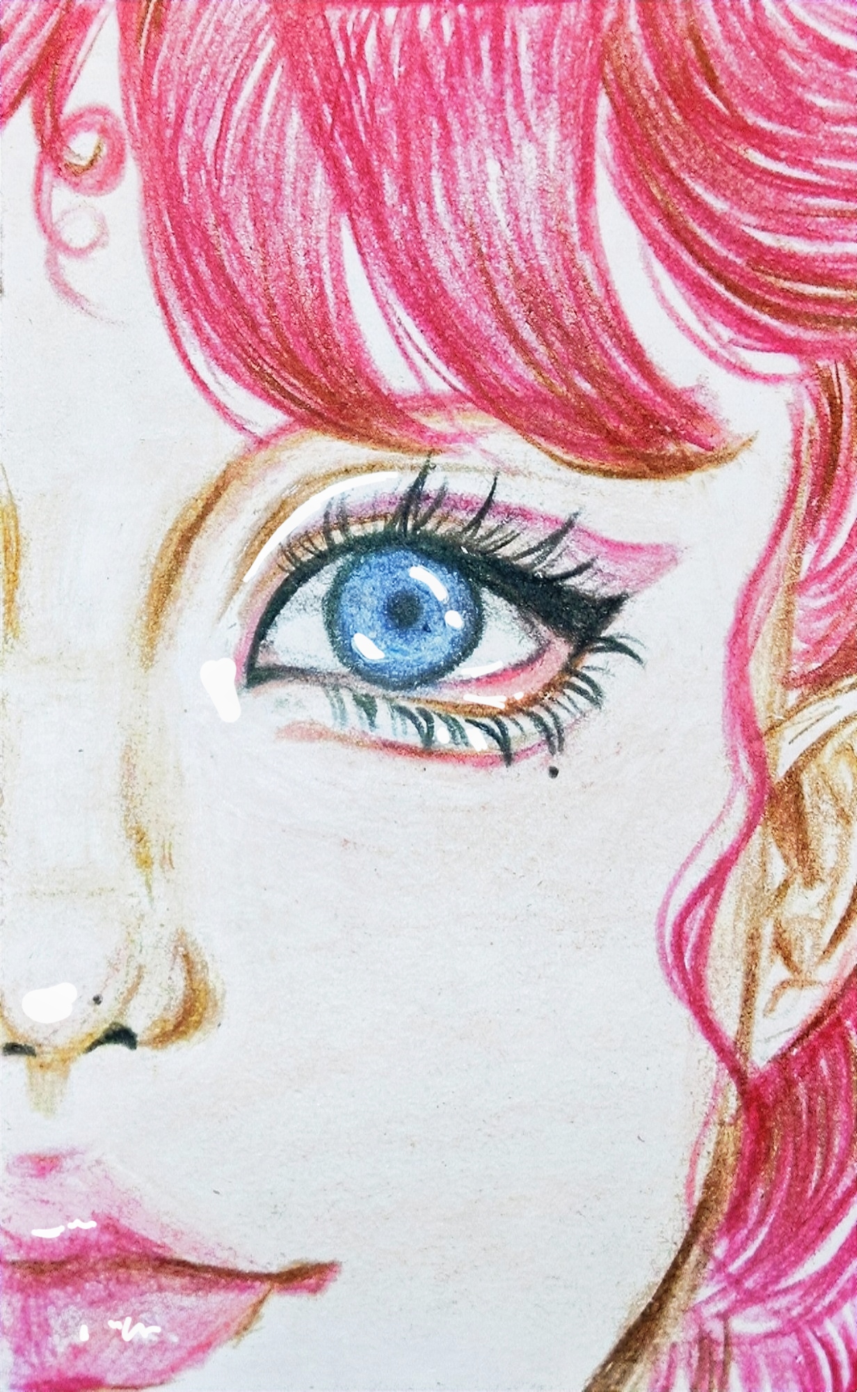 哪位大神敢来试试这个妆容?手绘的,评论区来交作业!