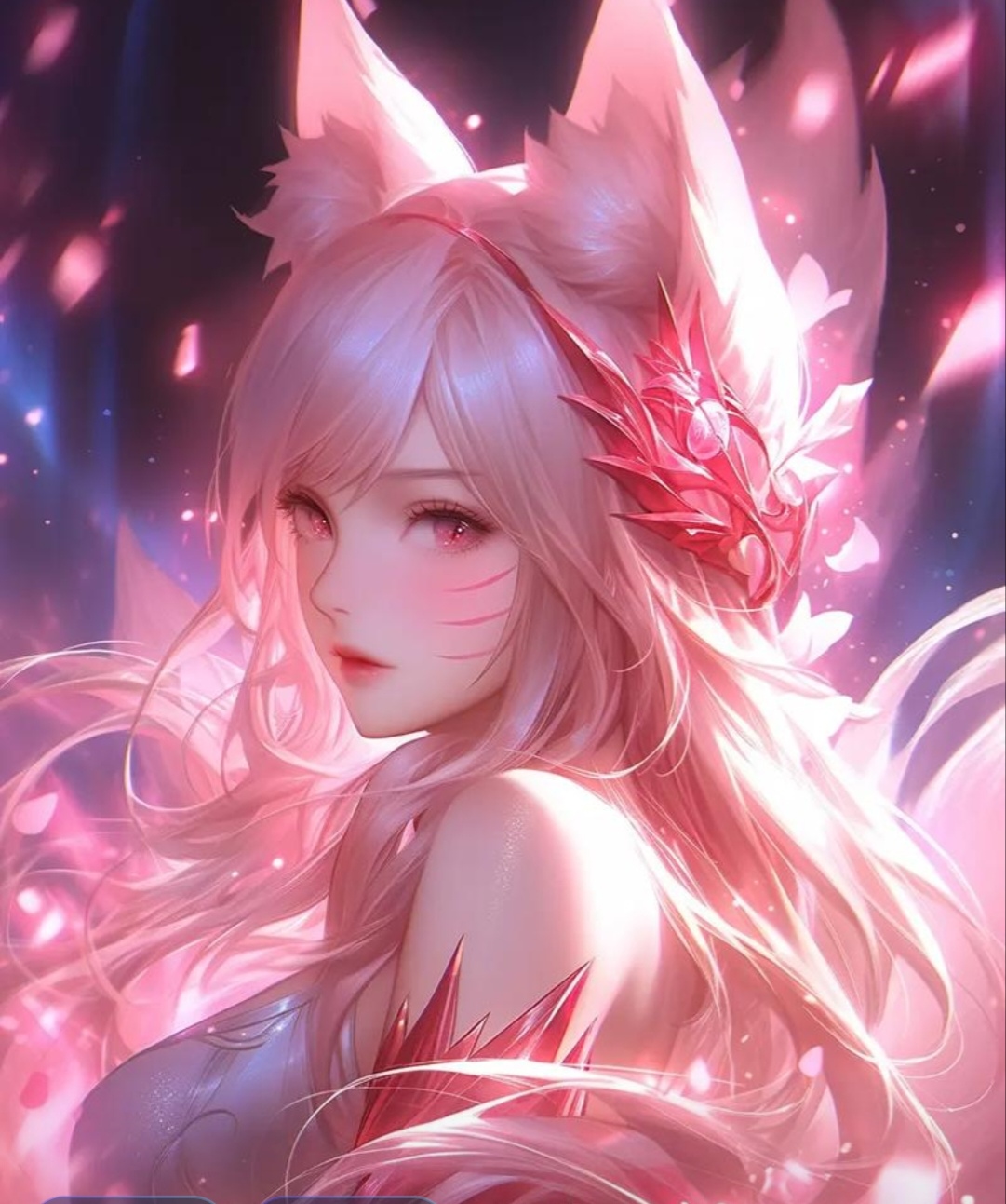 这妹子也太萌了,粉发粉眼,还有翅膀和花瓣,简直是二次元小仙女本仙!