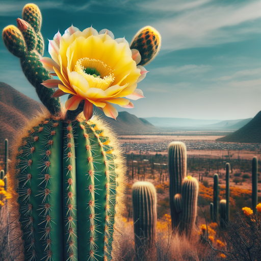 沙漠之花绽放,生命之美永恒.