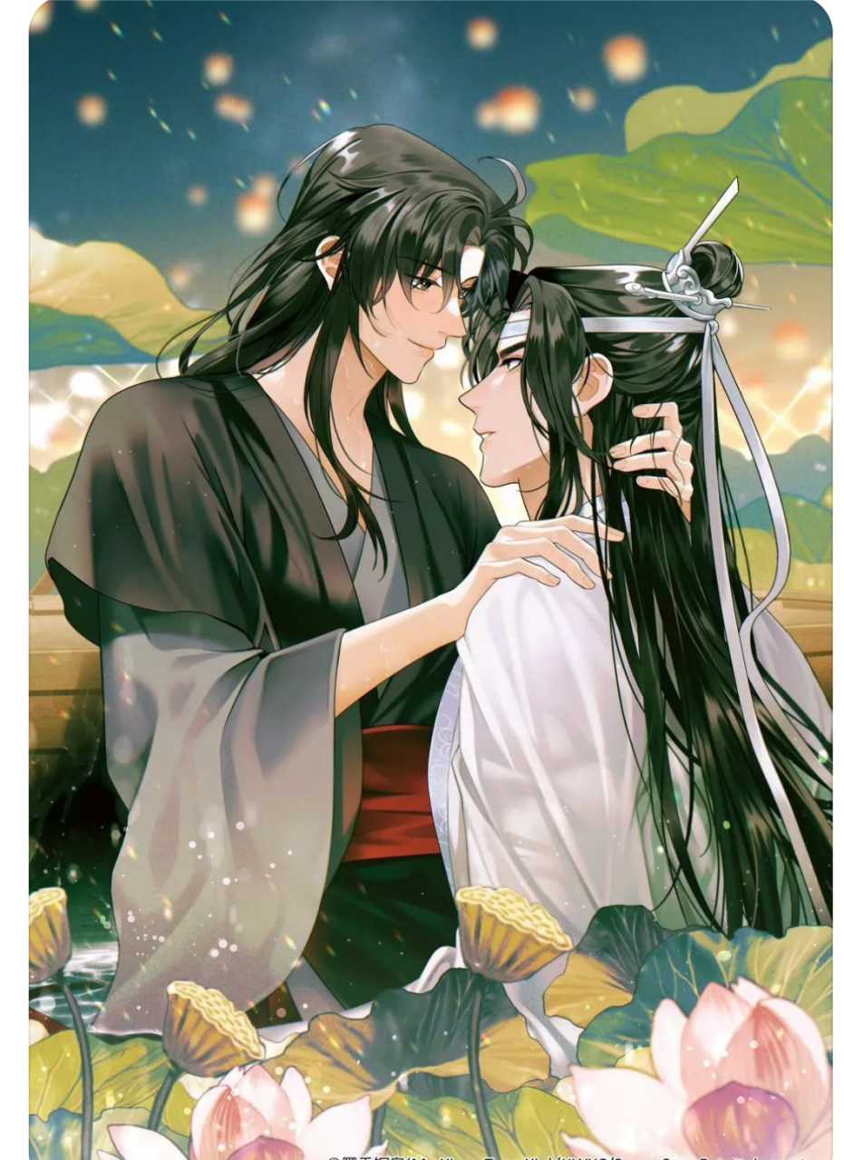 英文版魔道祖师内页新插图,汪叽羡羡绝美#羡羡