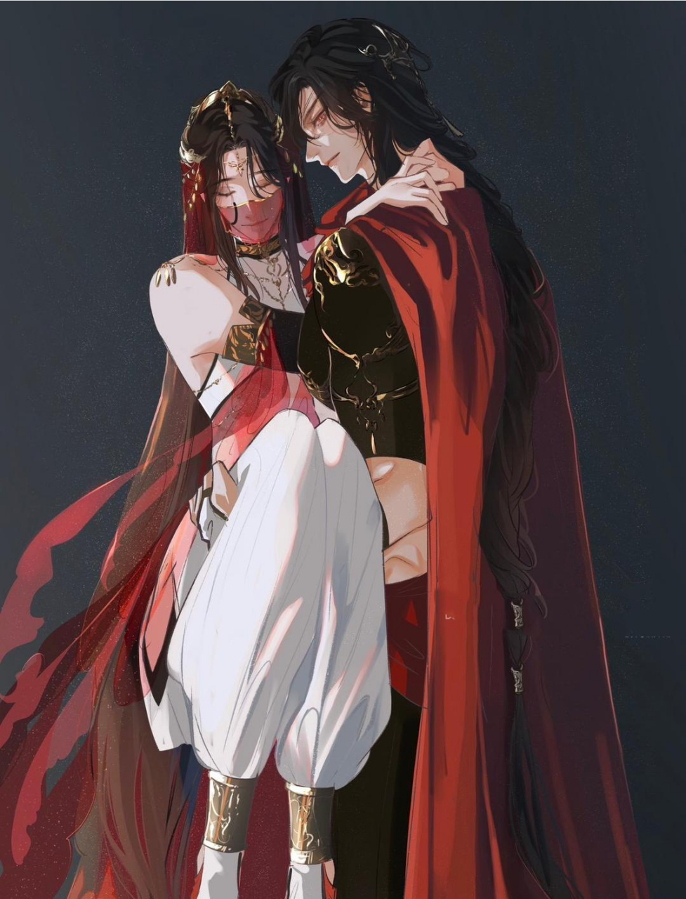 异域风情的花怜,抱着哥哥去洞房喽#天官赐福# #花城谢怜