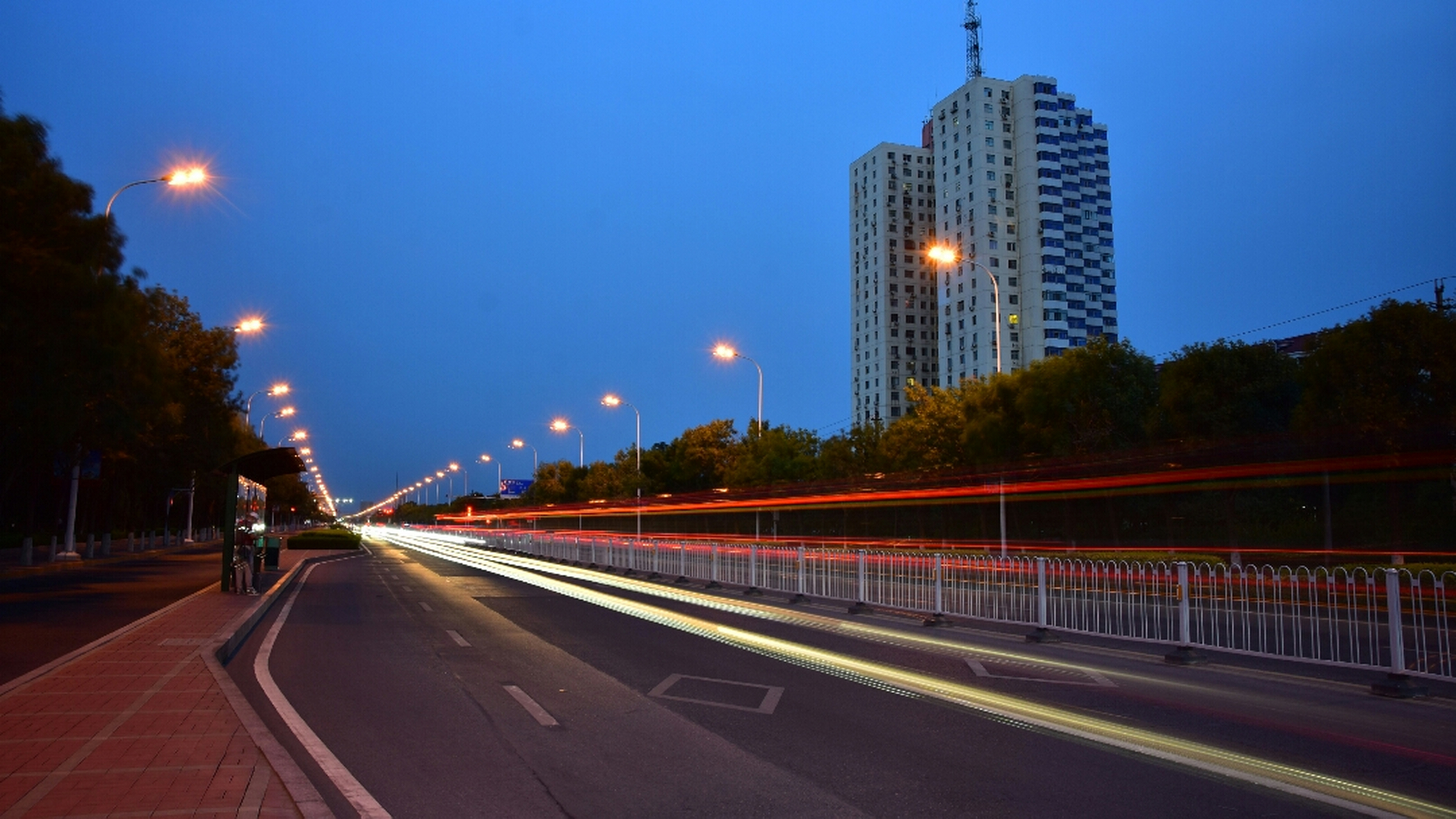 世纪大道傍晚(夜景)