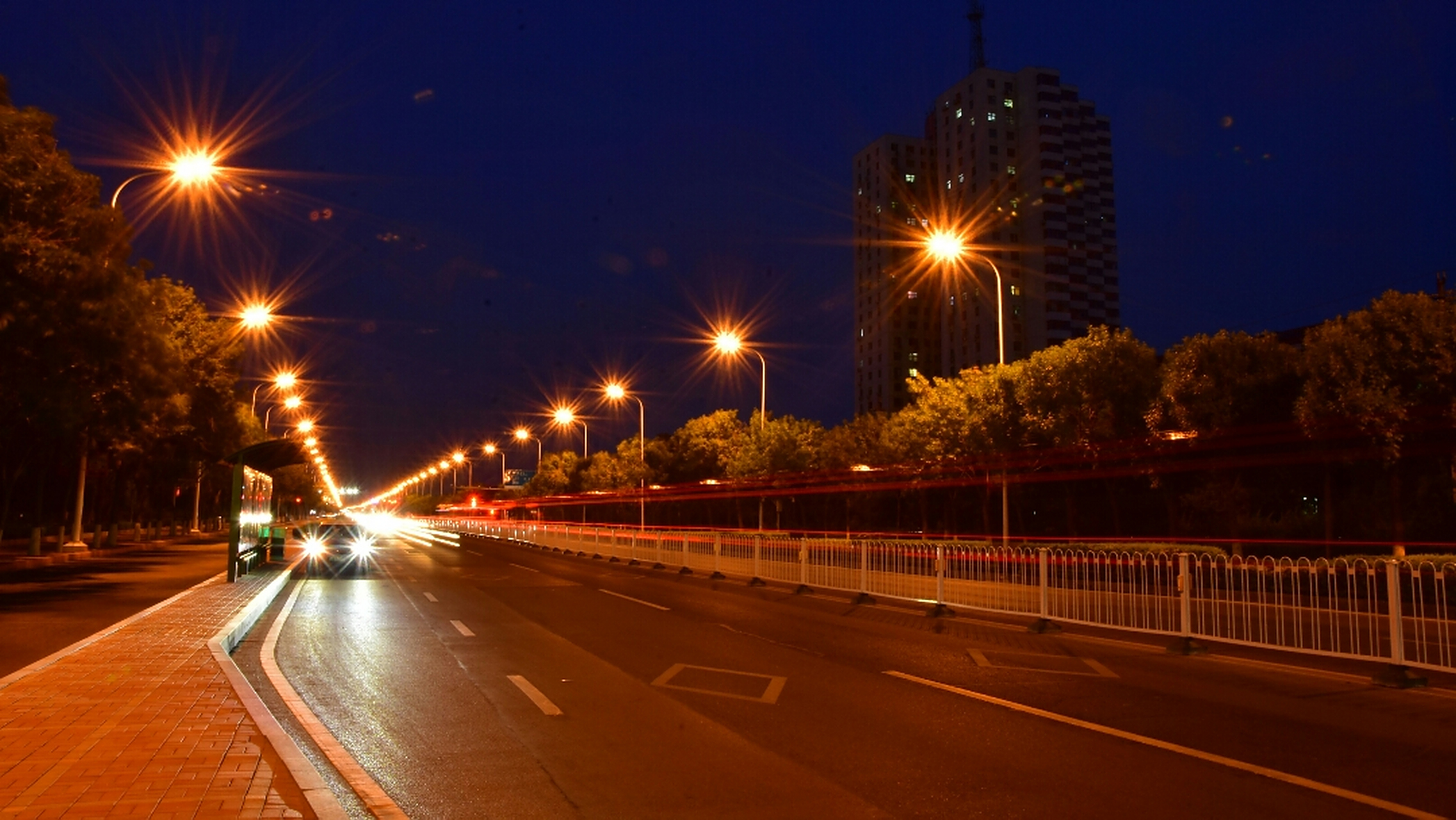 世纪大道傍晚(夜景)